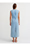 90537 Blue Midi Denim Dress - 2