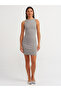 91128 Fitted Mini Dress-Gray - 3