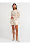 10587 Boat Neck Scrolled Crop Sweater-Ecru - 3