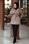 Double Breasted Collar Trench Coat with Button Detail on the Front