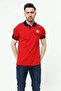 Ar-Ma Men's Polo Neck T-Shirt with Text Print Regular Fit Single Roll Neck Lycra Pique Y22374300901 Red - 4