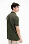 Ar-Ma Men's Polo Collar T-Shirt Without Print Basic Regular Fit Double Collar Combed Cotton Pique Y27374352601 Khaki-H - 4