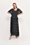 Italian Size 2 Slimming Half Sleeve Layered Silk Dress - 4