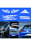 Auto Rearview Wing Monster Claw Trunk custom new sticker White 4 Pack