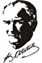 Kemal Atatürk And His Signature Design Auto Rear Window Custom New Sticker Black 20*13 Cm