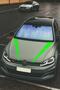 Car Hood Domestic Production A+ Quality Double Stripe 2 Pieces Green 10*60 cm Durable