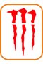 Monster Claw Headlight or Under-Windshield Large Auto Domestic Production A+ Quality Red 33*20 cm Durable