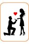 ملصق عالي الجودة من Hearted Sweetheart Proposal Auto، ملصق أسود عالي الجودة مقاس 18*15 سم - 2