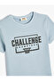 Boy's Blue Cotton Printed T-Shirt - 3