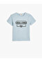 Boy's Blue Cotton Printed T-Shirt