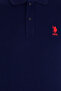 Men's Navy Blue Basic Polo Neck T-Shirt 50264891 -Vr033 - 6