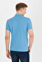 Men's Turquoise Basic Polo collar Shirt 50264891-VR093 - 6