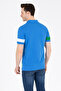 Men's Cobalt Blue Polo Collar T-Shirt 50264983-VR045 - 5