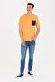 Men's Orange Crew Neck T-Shirt 50264969 -Vr051 - 4