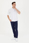 Navy Blue Printed Men's White Shirt - 50265619 -VR033 - 4