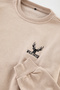 Beige Oversize/Wide Cut Long Sleeve Animal Embroidered Sweatshirt Tmnaw24Sw00164 - 5