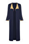 Navy Color Block Long Aerobin Woven Coat & Ferace & Abaya TCTSS24KF00011 - 7