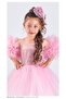 Girl's Dress with pom pom sleeves - 3