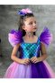 Mermaid Sequin Patterned Kids Costume Evening Dress - 4