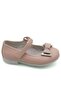 Sermoda Bow Stone Detail Baby Ballet Flats Flats Powder Pink - 2