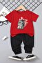 Children's Cute Cat Bottom - Top Tracksuit Set
