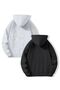 Girl/Boy Printed Zippered Cardigans Hooded 2 Pack? Package Black-Grey Color - 2