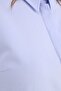 Blue Basic Hidden Placket Shirt Tunic - 5