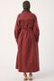Cherry Blossom Belted Abaya with Gather Detail - 4