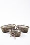 Gray Wicker Basket - Set of 3 - 2