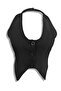 Bella Vest Top - Black Lace-Up Vest, Bustier, Blouse - 4