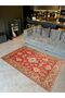 Pearl Collection Red Coffee Themed Ethnic Patterned Woven Base Vintage Decorative Carpet inci02 - 2