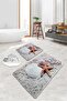 Starfish Set of 2 Bathroom Rug Mat Washable Non-Slip Base Toilet Set Djt