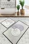Katt Bathroom Rug Set of 2, Non-Slip Base, Washable