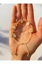 Real Mother of Pearl Natural Rhinestone Heart Rope Bracelet - 4