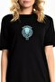 Spotted Lamb Black Crew Neck Short Sleeve Combed Cotton Long Dress - 2