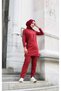 Women's Hooded Sleeve Striped Tracksuit Set