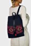 Women's Black Large Backpack with Pockets - 2