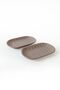 Matte Earth Taupe Almond Boat Plate 22 cm 2 Pieces 977 - 4