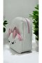 Girl and Baby Kids Bag White Cute Animal Pattern Glittery School Backpack with Cat - 2