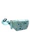 Baby Blue Flower Pattern Waist Bag/Waterproof Fabric/unisex/large Inner Volume