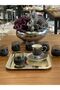 Set of 6 Bottom Black Top Smoke Coffee-Glass Side Water Glass, For Dowry, Gift - 2