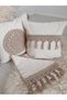 Hand Knitted Macrame Linen Fabric Runner 35x150 (Color CAPPOCINO) - 4
