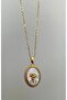 Eros Figured Mother of Pearl Steel Necklace - 2