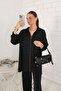Glitter Mercerized Black Knitwear Set - 32-7010