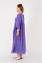 Women's Crispy Floral Pattern Loose Fit Mother Authentic Purple Dress - 4