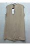 Beige Crepe Women's Sleeveless Underwear 10223