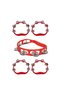 Red Tambourine 5 Pieces Plastic Tambourine with Def Bell Affordable Wedding Henna Engagement Wedding Promise Accessory – Def - 4