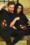 Lover Combination Embroidered Couple T-Shirt Black - 4