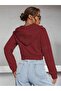 Women's Hooded Zippered Crop Cardigan 3 Thread Rastered - 3