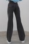 Blue Lycra Super High Waist Ripped Denim Loose Leg Jeans Palazzo Trousers - 4
